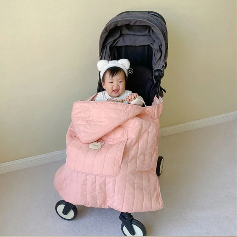 

Newborn Pushchair Blanket Baby Wearable Blankets Quilt Infant Hooded Blanket Outdoor Cloak Skin-Friendly Swaddle Blanket