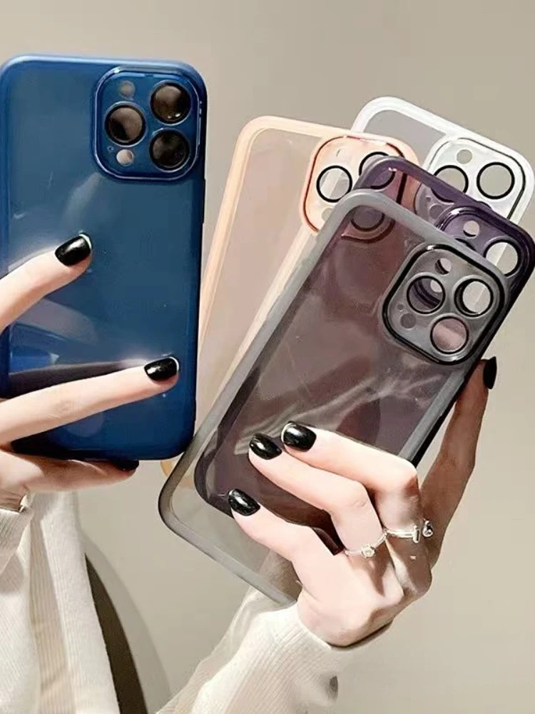 Anti-fall Mobile Phone Case Suitable for IPhone14 14Promax 13promax 11Promax 12 Xr 13 Simple and Stylish Soft Mobile Phone Case