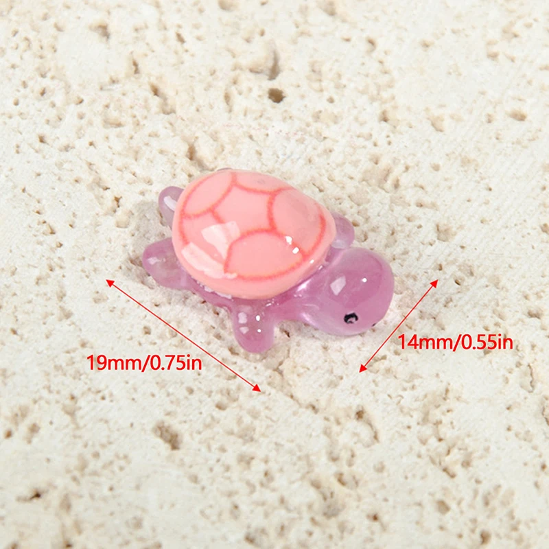 10 шт. светящаяся Мини-черепаха домашний декор ландшафтные полимерные поделки