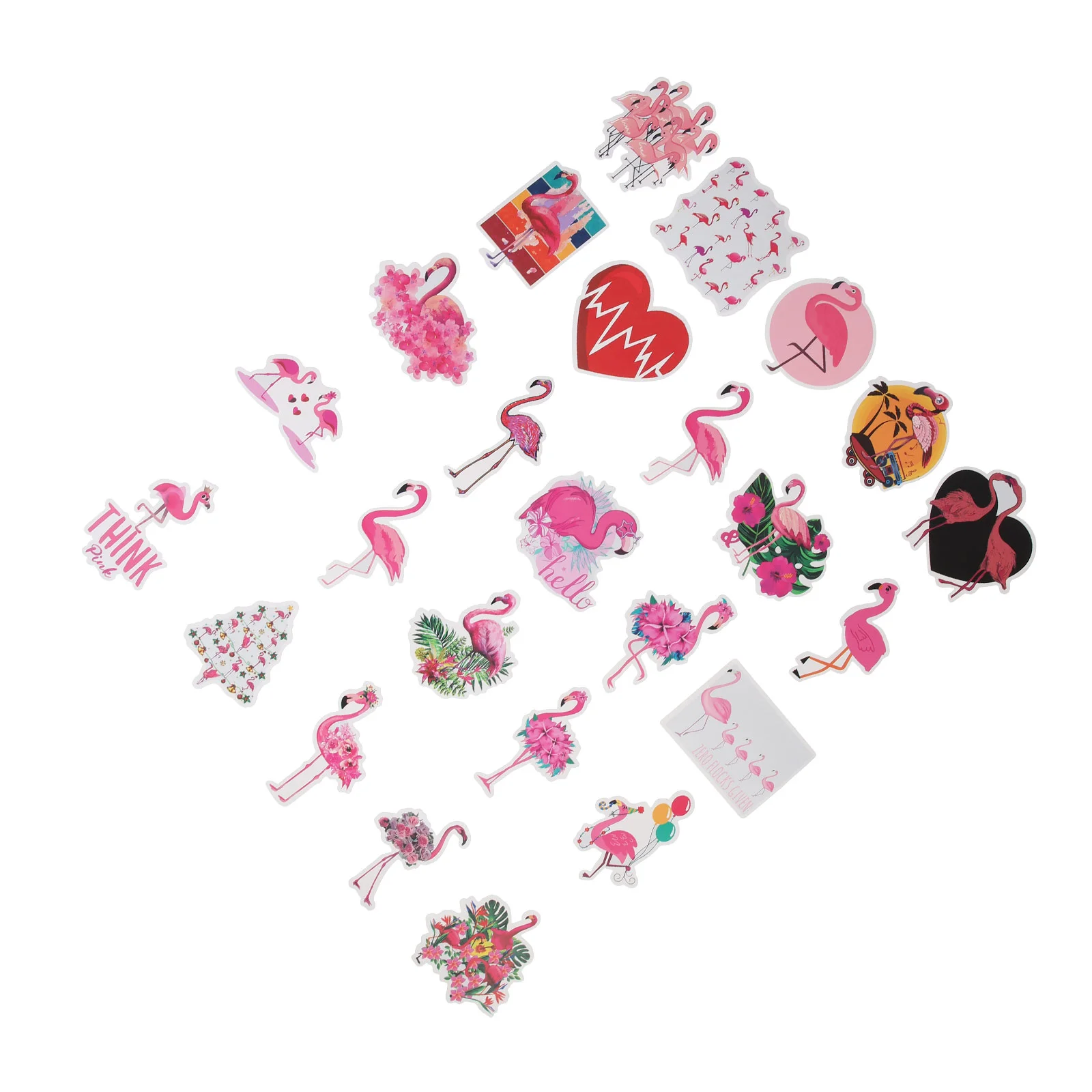 

100Pcs Scrapbook Stickers Flamingo Journal Stickers Water Mug DIY Graffiti Decals
