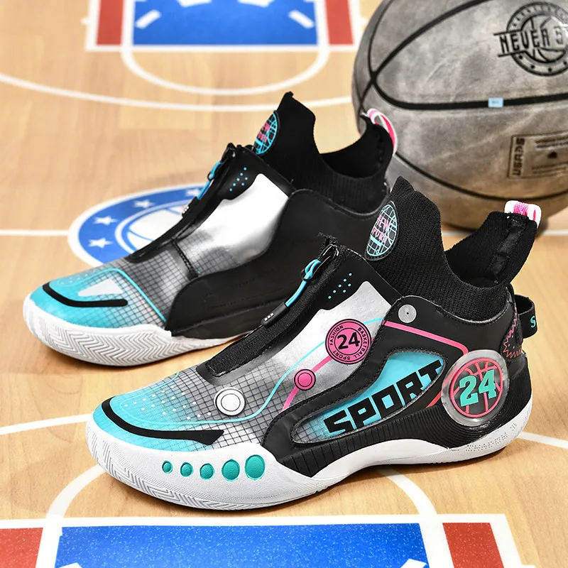 Professional Fashion Men's Basketball Shoes Couple Designer Basketball Sneakers Man Damping Non-slip Training Athletic Shoes Men