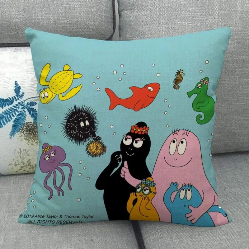 Наволочка Barbapapa на заказ свадебная декоративная хлопково-льняная наволочка для