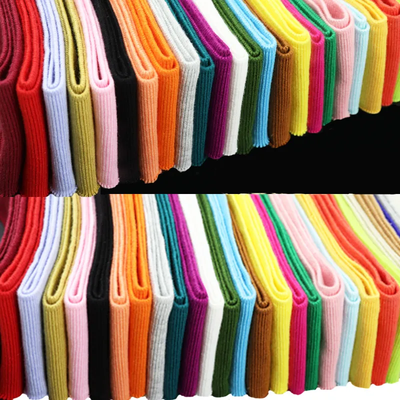 Хлопковая пряжа 7x85 см окрашенная однотонная стрейчевая манжета хлопковая