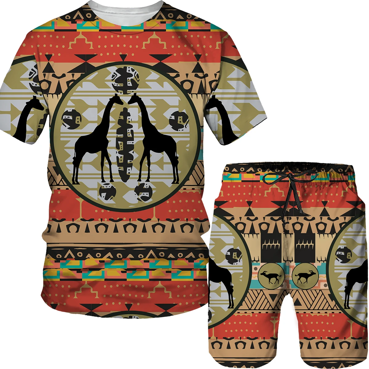 Новый дизайн африканские традиционные футболки с принтом/шорты/костюм для