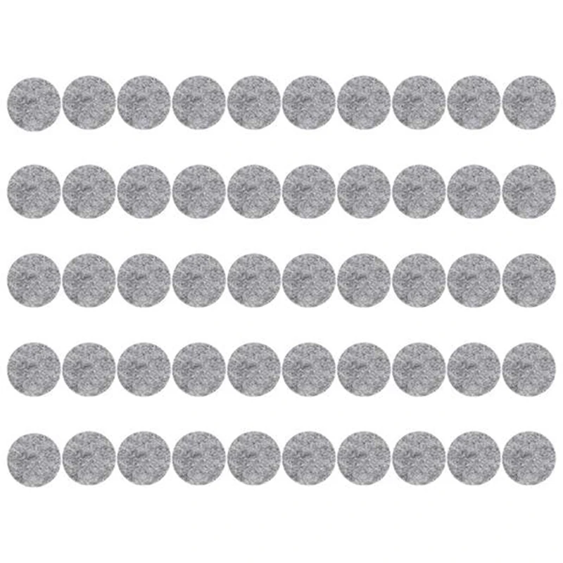 

100Pcs Round Shaped Table Chair Adhesive Rubber Pad Gray Wood Floor Protector Pads
