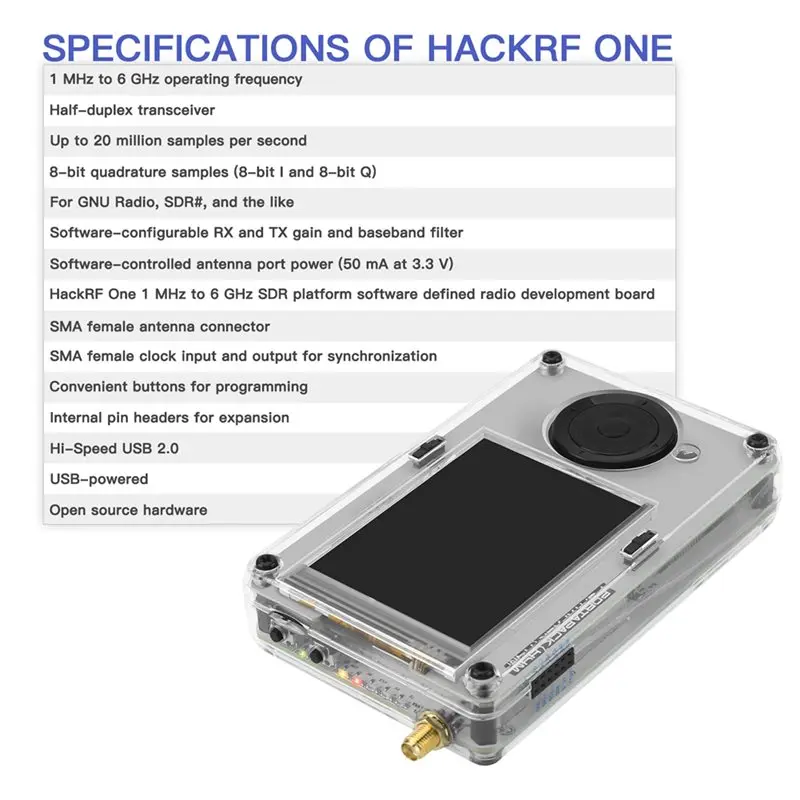 Фото N10R-For Hackrf One R10C для программно-определяемого радио SDR, совместимый с новым Portapack H4MS H4M Mayhem в пластиковом корпусе №5