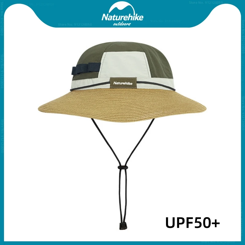 

Naturehike Summer Sun Protection Hat Large Head Quick Dry Splicing Fisherman Hat Outdoor Beach Hiking Climbing Straw Hat Casual