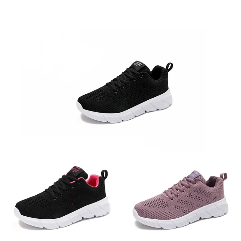 Women's Sports Shoes Flat Hollow Mesh Breathable Casual Sneakers Lightweight Soft-Soled Training Running Shoes Comfortable