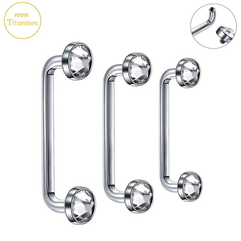 

F136 Titanium Dermer Anchor Right Angle Embedded Nail Zircon Subcutaneously Embedded Bone Belly Fashion Body Piercing Jewelry