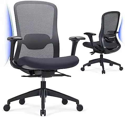 

Офисное кресло, эргономичное кресло с регулируемой поддержкой поясницы, компьютерное кресло руководителя с 4D подлокотниками, с наклонным замком и сиденьем, Ho