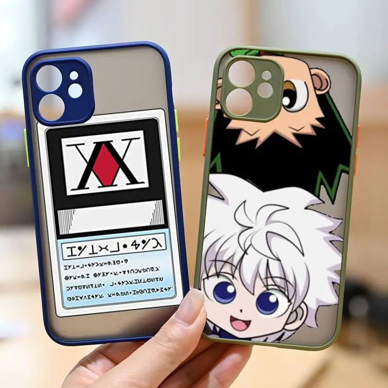 

hunter x hunter Phone Case For iPhone 13 12 11 Mini Pro XR XS Max 7 8 Plus X Matte transparent Back Cover