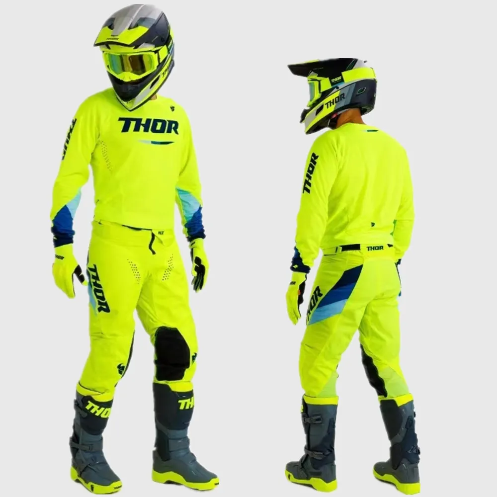 Flo Yellow 2024.08 Podium FXR MX Kit Одежда Для Гонок На Велосипеде Бездорожья Унисекс Полиэстер
