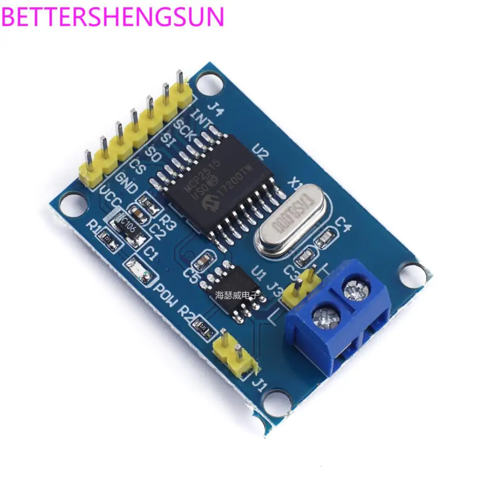 

MCP2515 CAN bus module TJA1050 receiver SPI protocol 51 microcontroller program routines