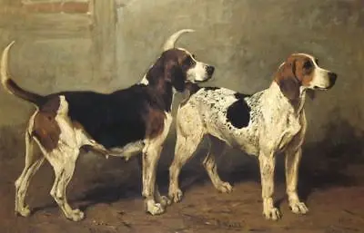 

Картина маслом John Emms Hounds, 48 дюймов