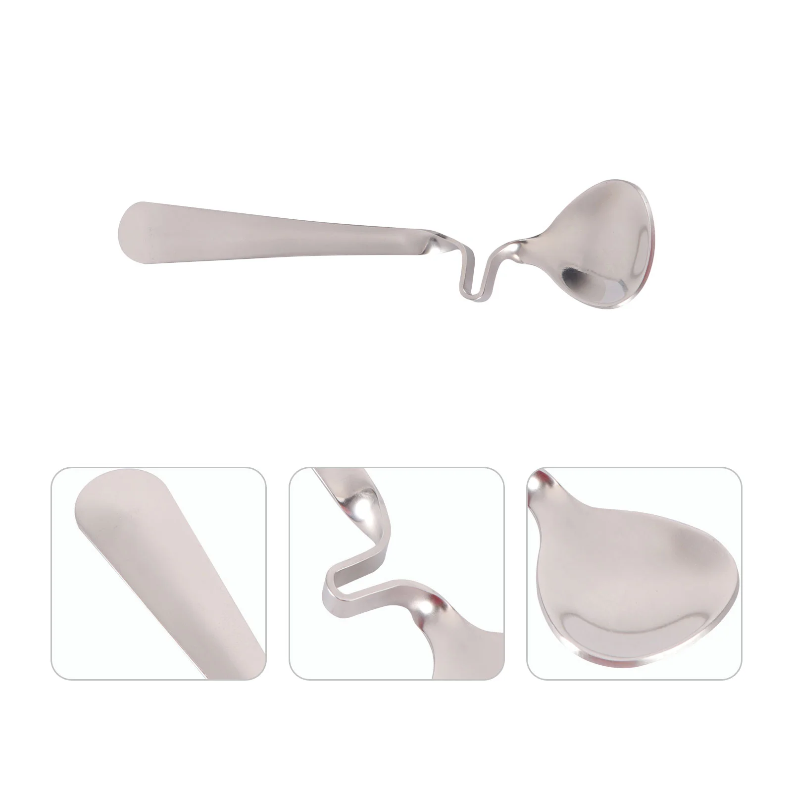 

Spoon Spoons Steel Stainless Curved Honey Coffee Sugar Dessert Caketea Handle Mixing Scoop Stir Stirring Mini Löffel Cream
