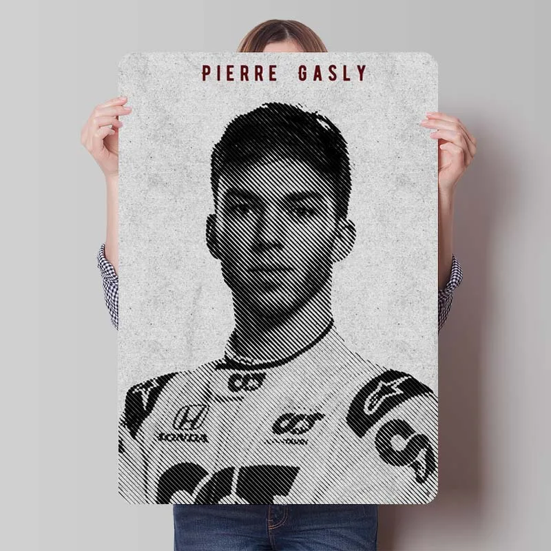 Металлический знак Pierre Gasly оформление дома ретро жестяной для настенного