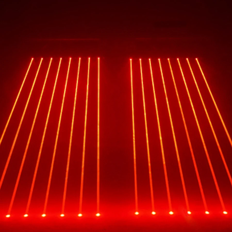 

Лазерный свет с 8-глазой подвижной головкой RGB Полноцветный DMX512 Управление лучом Световая панель DJ Сценический свет Проектор Дискотека Вечеринка Свадебное освещение