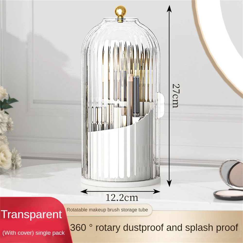 Органайзер для макияжа с крышкой портативный держатель кистей настольный