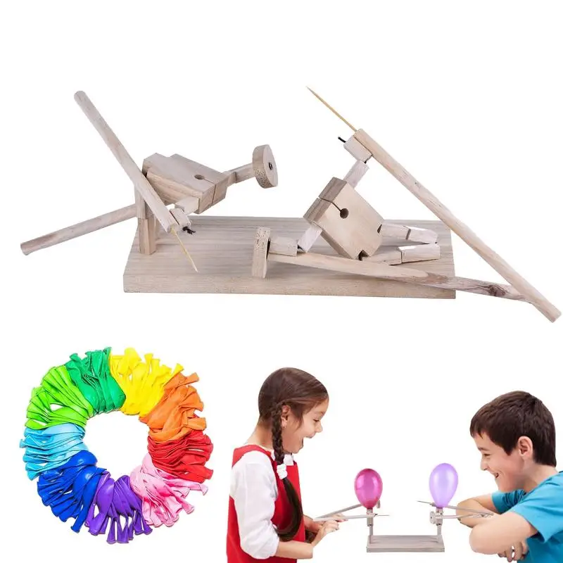 Деревянный истребитель с головой воздушного шара фотоигра для захватывающих