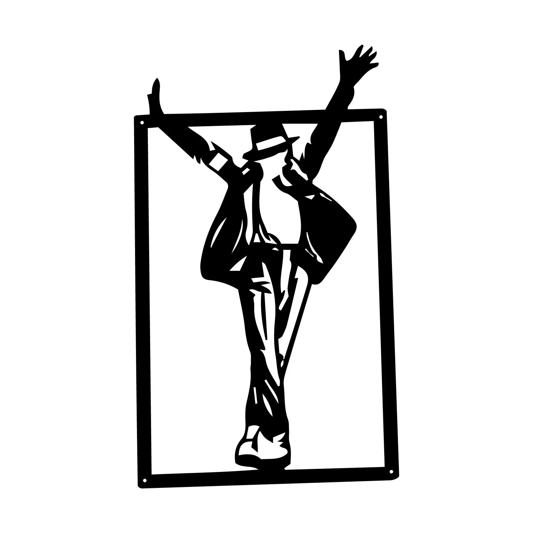 Металлическая Настенная Танцевальная Фигурка Минималистичная Линия Для