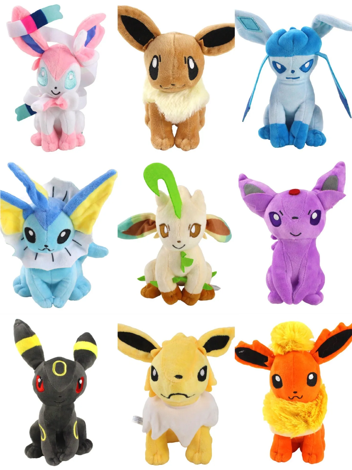 

30cm POKEMON Plush Dolls Toy Kawaii Glaceon Leafeon Umbreon Espeon Jolteon Vaporeon Flareon Eevee Sylveon Kids Birthday Toy Gift