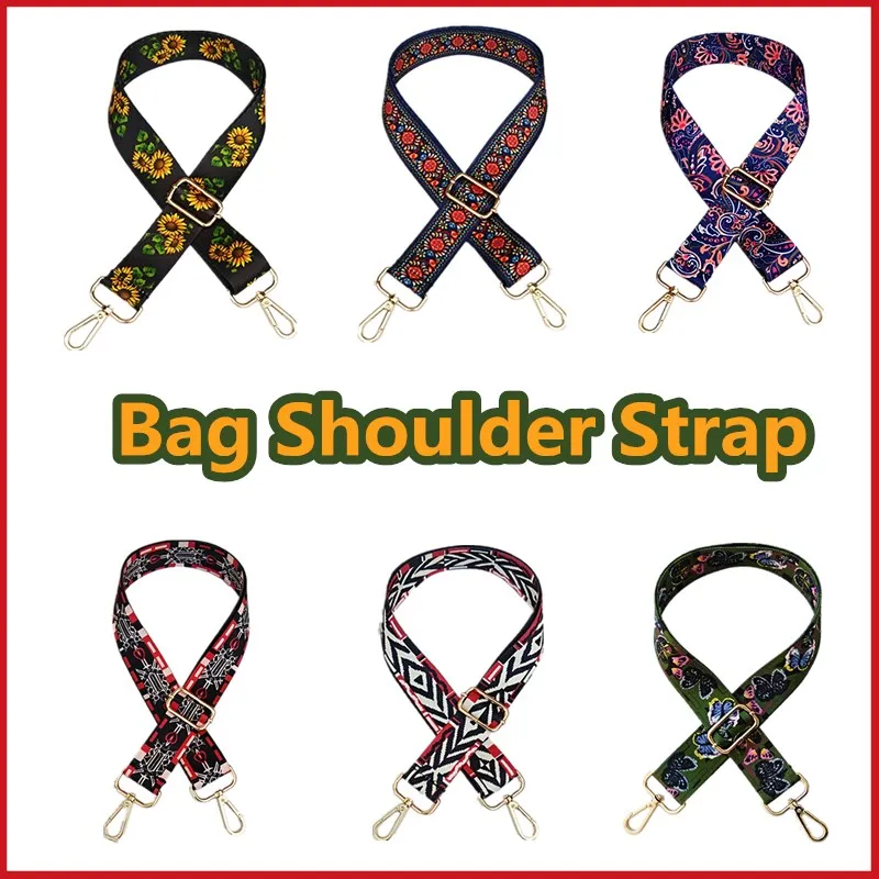 Nylon DIY Adjustable Fashion Unisex PU Handbag Shoulder Strap Rainbow Crossbody Shoulder Handle Long Bag Straps