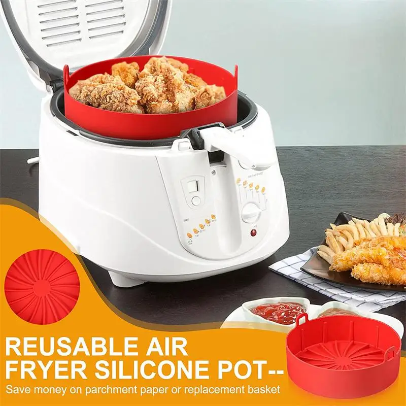Аксессуары для аэрофритюрницы силиконовая форма многоразовая корзина выпечки