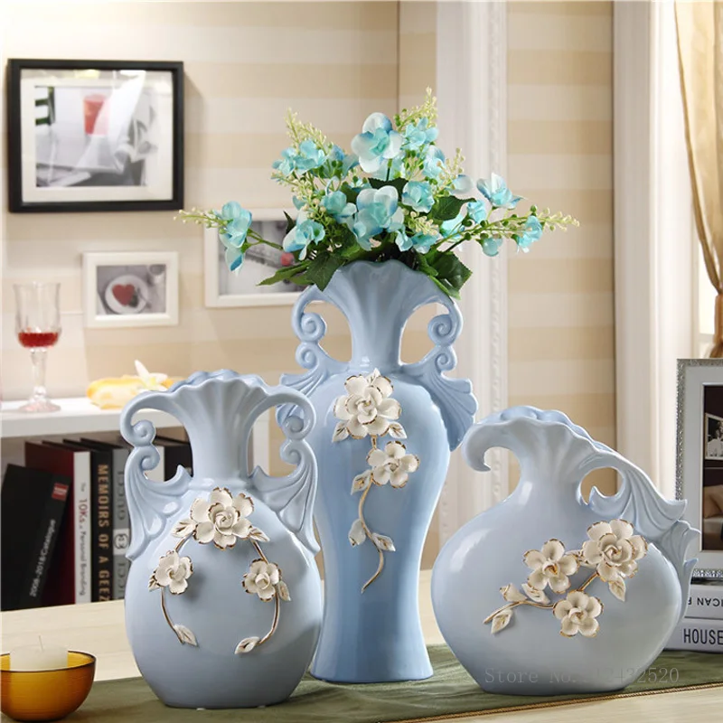 

Керамическая ваза в европейском стиле ретро, ваза, поделки, свадебные росписи ручной работы, украшения для дома и гостиной, креативные подар...