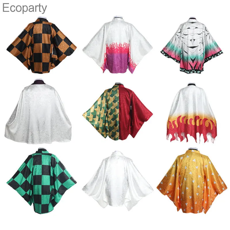 

2022 Cloak Demon Slayer Agatsuma Zenitsu Kamado Tanjirou Tomioka Giyuu Kochou Shinobu Haori Kimono Yukata Cosplay Costume15