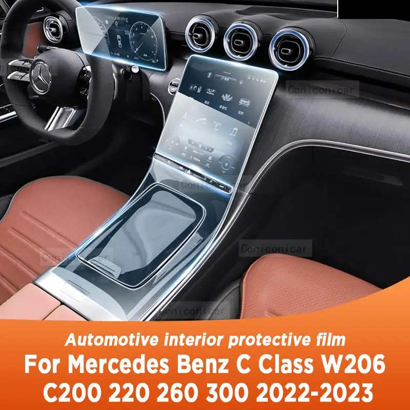 

Для Mercedes-Benz C-Class W206 2022Car интерьерная центральная консоль прозрачная фотопленка с защитой от царапин аксессуары для ремонта