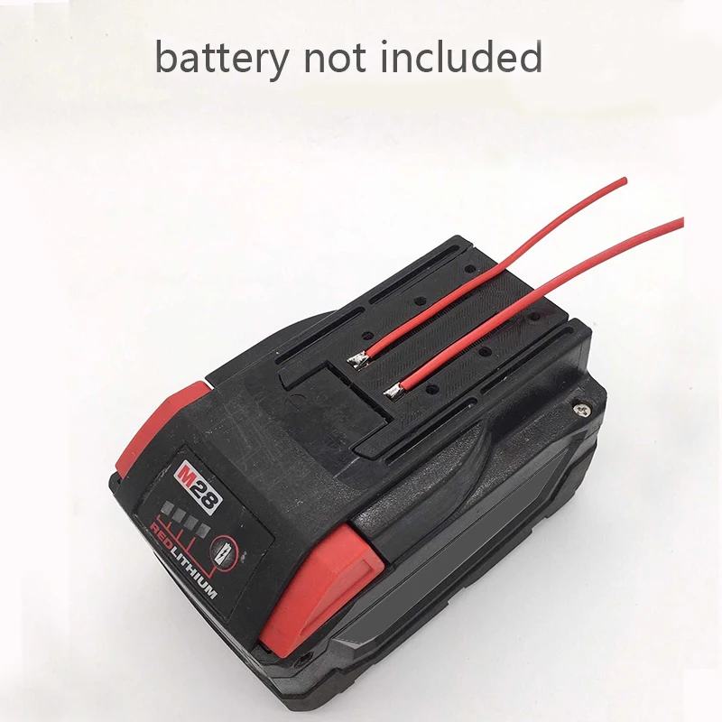 

Power Wheel Adapter with Fuse & Switch Secure Battery Adapter for Milwaukee 18V Lithium Battery with 12 Gauge Wire