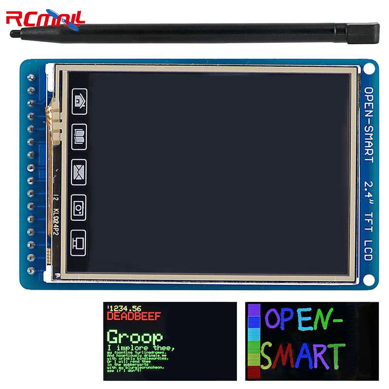 

RCmall 2.4 Inch 320*240 TFT LCD Touch Screen Breakout Board Module with Touch Pen for Arduino Open-smart