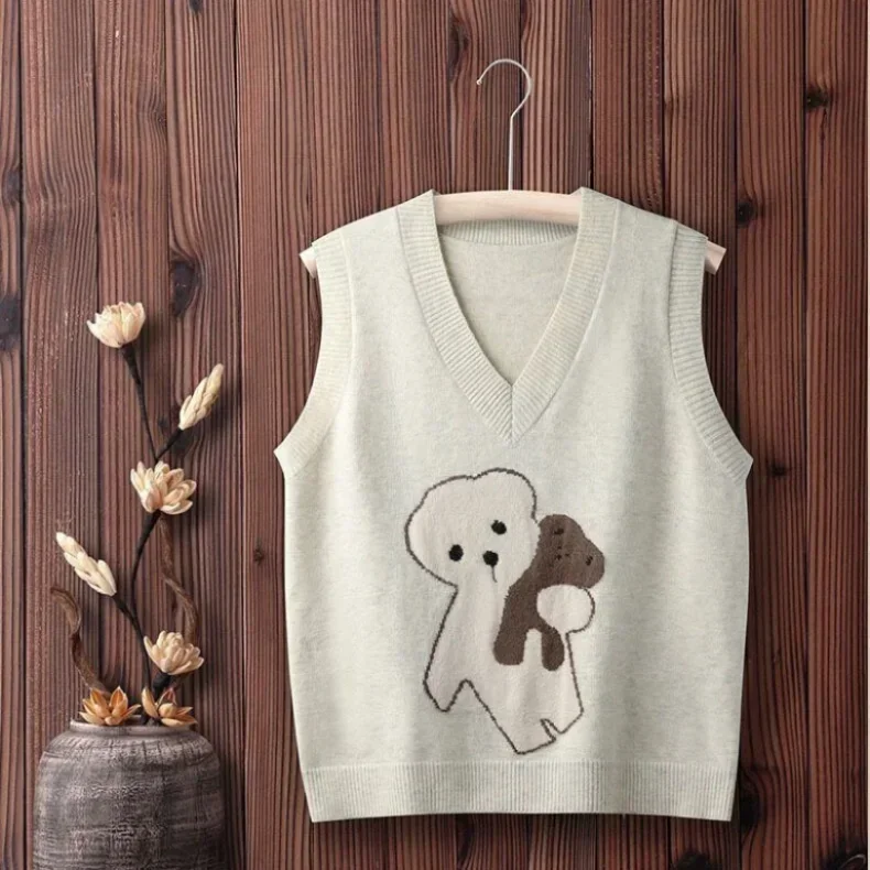 Свободный женский вязаный жилет с открытой спиной осенний топ весна-лето осень