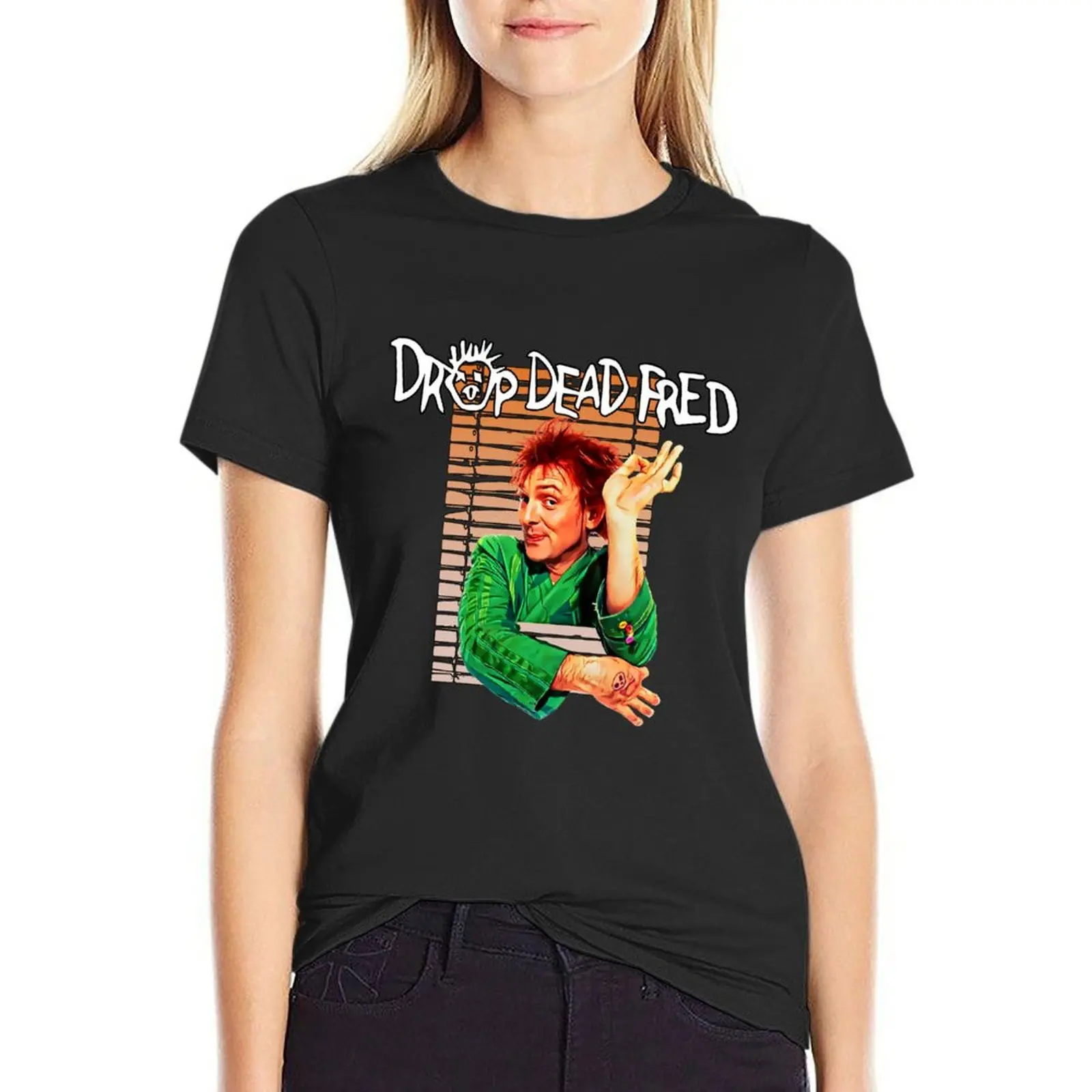 Классическая футболка Drop Dead Fred Rik женская одежда на заказ женские топы