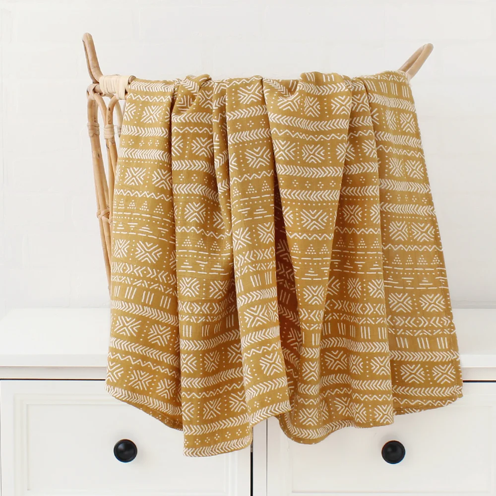 

Bamboo Cotton Muslin Swaddle Baby Burp Cloths Baby Blanket Dinosaur Throw Blanket Muslin Diapers Baby Bath Towel