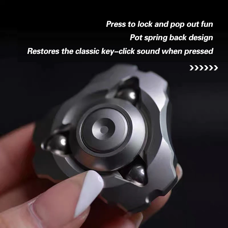 Three-leaf Button Fidget Spinner Stainless Steel Fingertip Gyro Metal Hand Spinner Stress Relief Fidget Toys Adult Gift enlarge