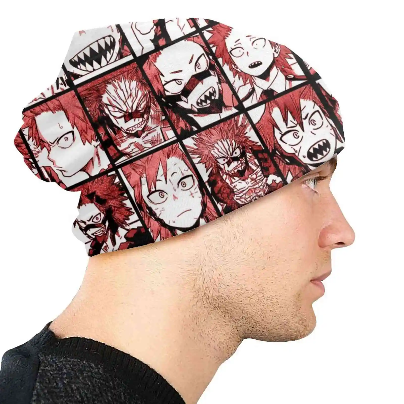 Bnha Kirishima Коллаж-цветная версия вязаная шапка теплая уличные шапки коллаж Boku No Hero