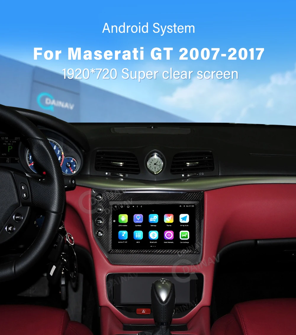 

Автомобильная аудиосистема, 128 ГБ, Android 10, для Maserati granatro GT GC 2007-2017, автомобильное радио, стерео, головное устройство, мультимедийный плеер, пла...