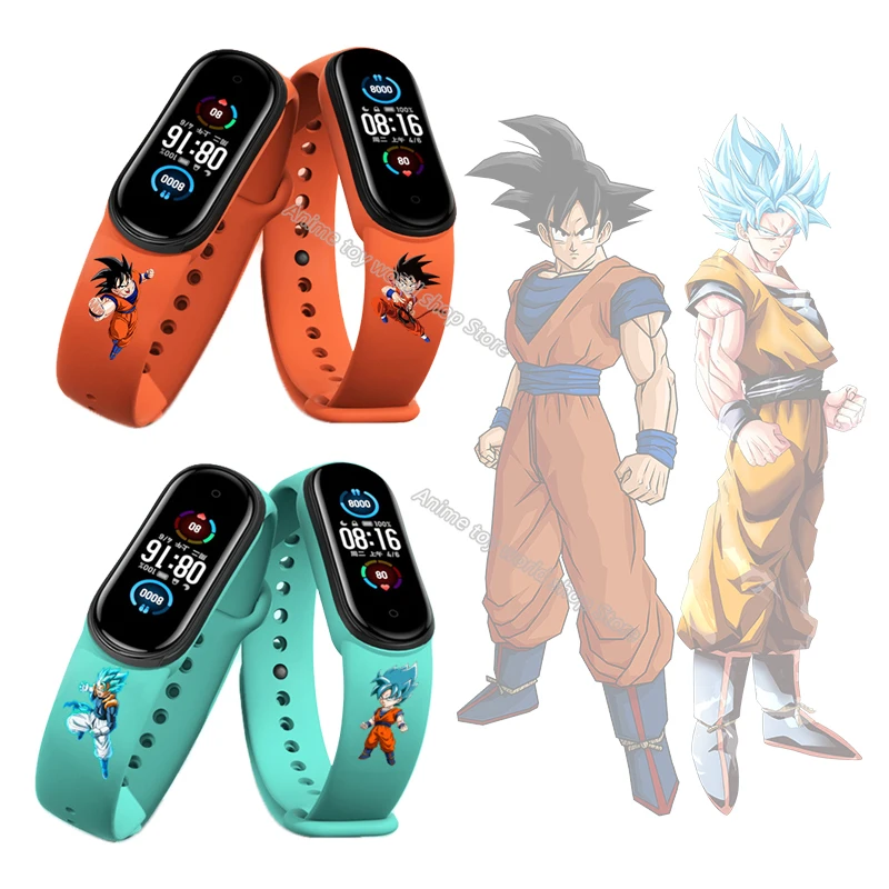 Ремешок для часов Dragon Ball Super Goku мультяшный браслет Xiaomi Mi Band 6 5 4 3 аксессуары