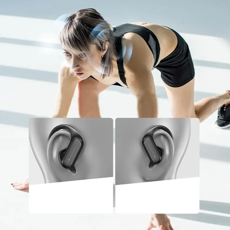 Фото Недавно обновленные наушники над ухом Bluetooth с костной проводимостью обеспечивают двойную защиту для звонков и ответа. №3