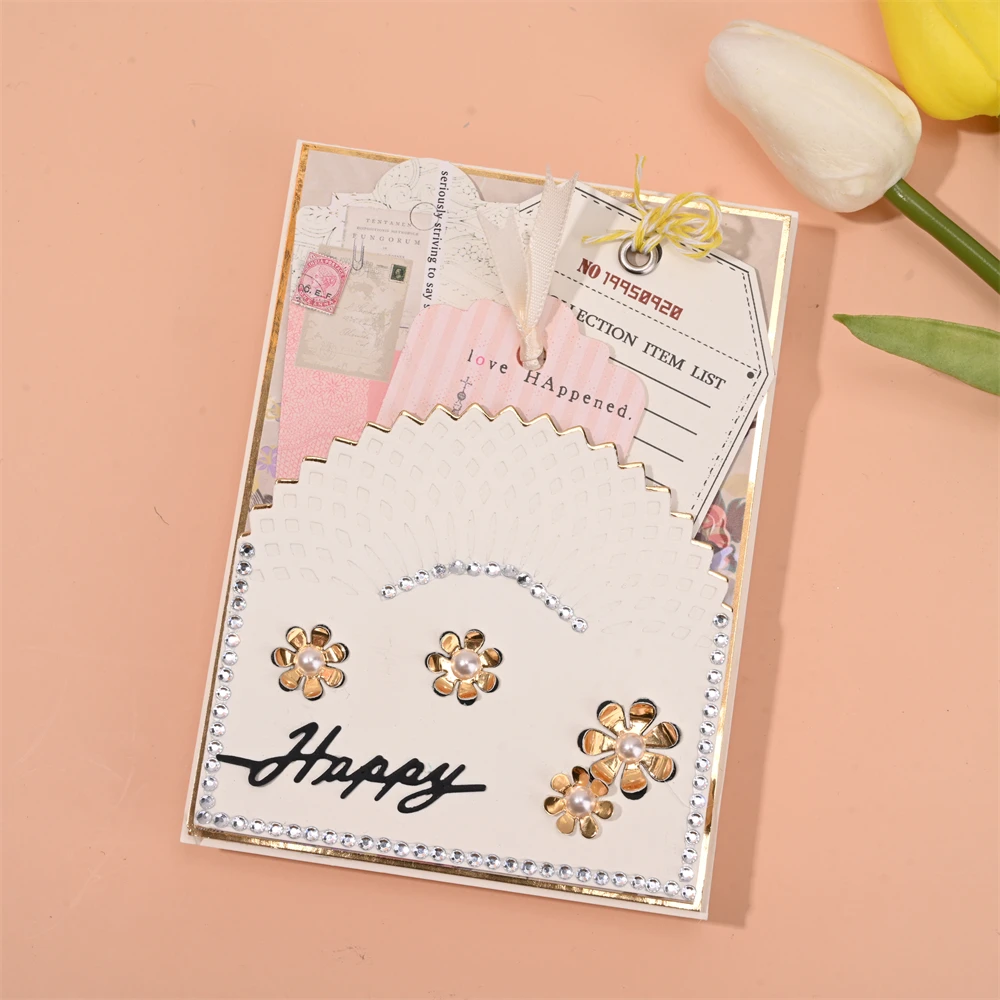 InLoveArts цветок кружевная рамка металлические Вырубные штампы для скрапбукинга DIY