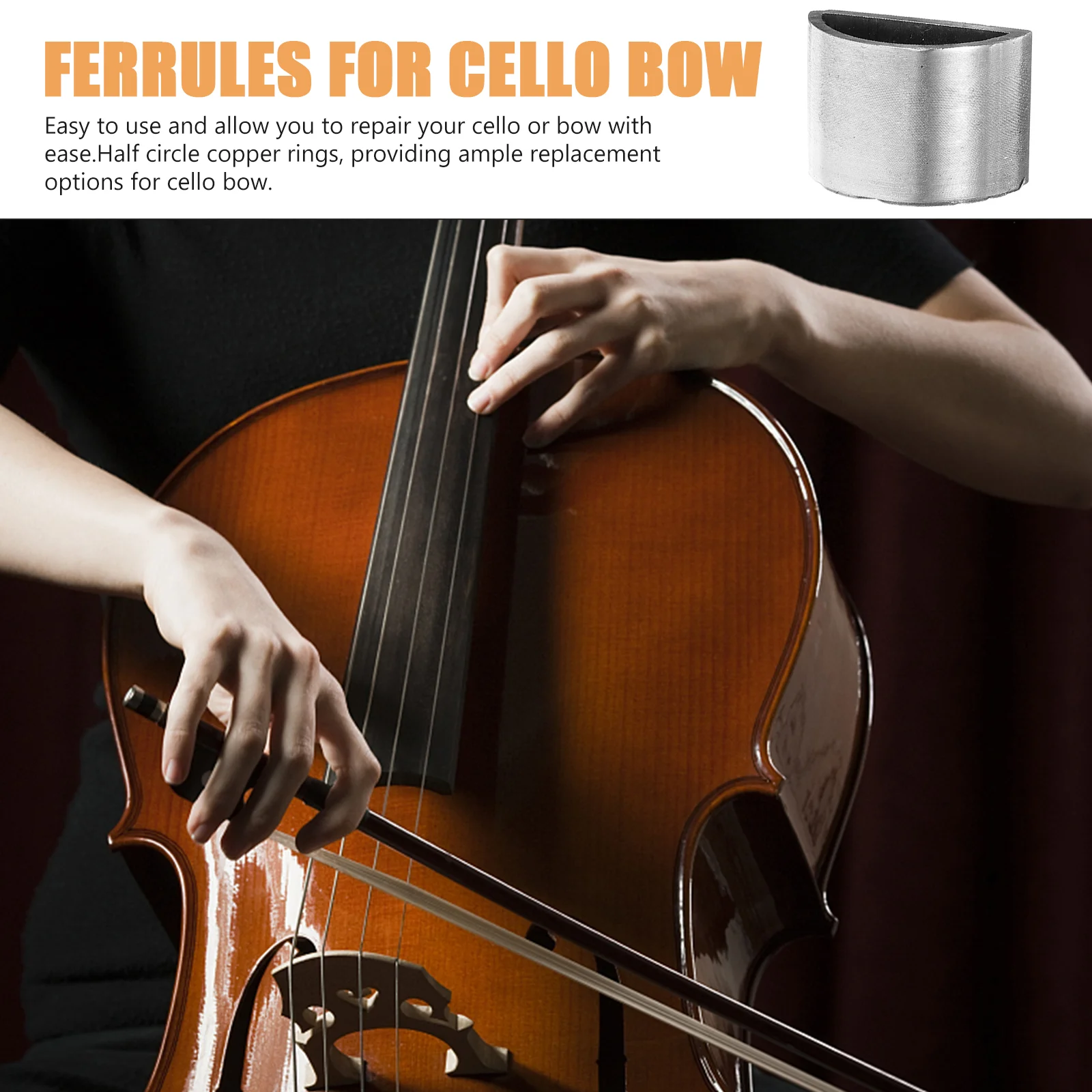 3 шт. кольцо с хвостиком для смычка запасные части скрипки лягушки наконечники