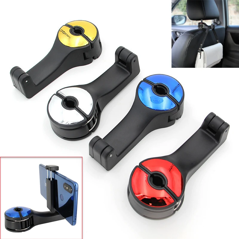 

Универсальный Крючок для подголовника автомобильного сиденья 2 в 1, держатель для телефона, органайзер для заднего сиденья, вешалка, крючок ...