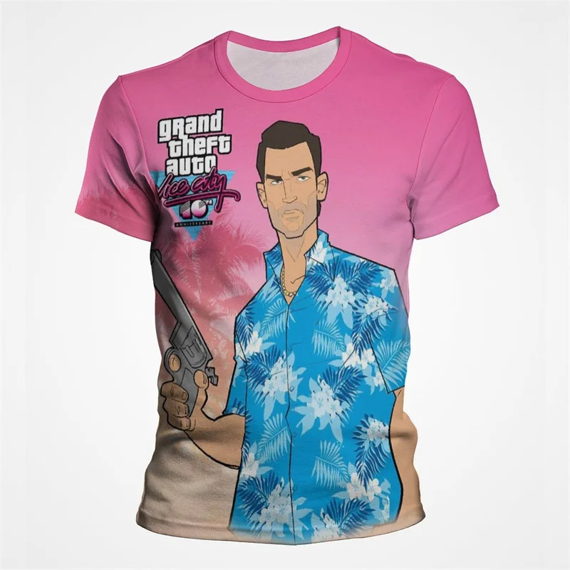 Футболка мужская оверсайз с принтом Grand Theft Auto GTA рубашка коротким рукавом в стиле