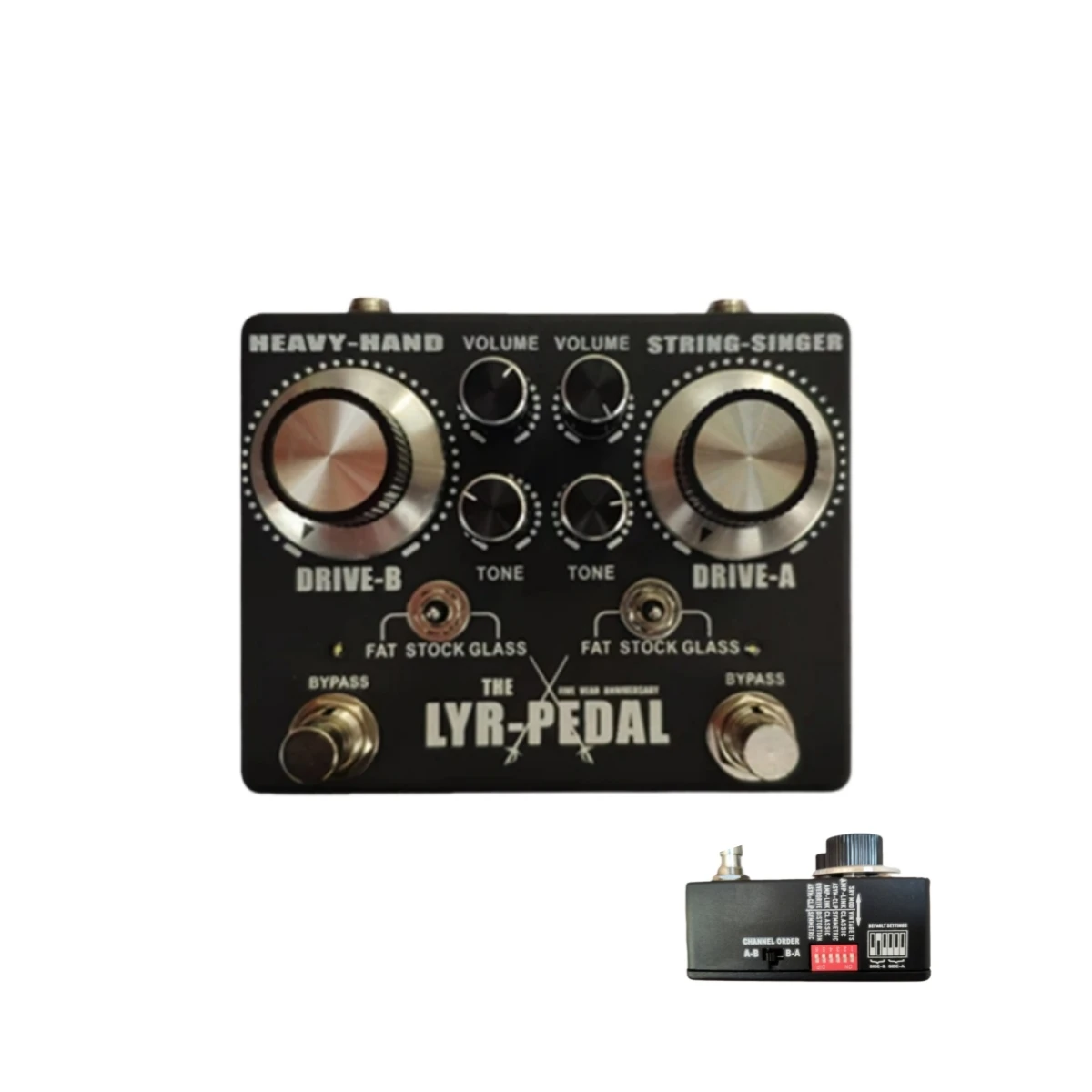 Гитарная педаль LYR PEDALS Ly Rock King Tone Duellist Generation 2, черная, классическая, с двойным эффектом (скорость и дисторшн), True Bypass (art.: 3920db30f7900) - 3920db30f7900
