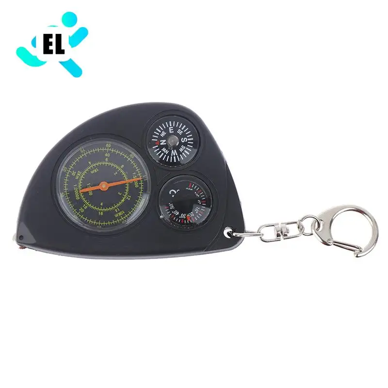 

Portable Outdoor Odometer Multifunction Compass Curvometer With Rangefinder Map Odometer Thermometer Keychain