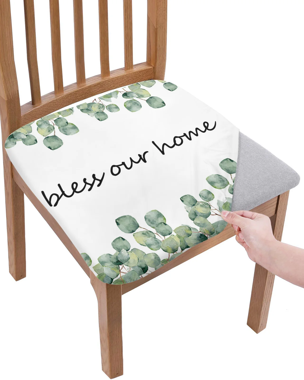 

Чехлы на сиденья из эвкалипта с тропическими растениями, Стрейчевые накидки на стулья для столовой, для дома, гостиницы, банкета, гостиной