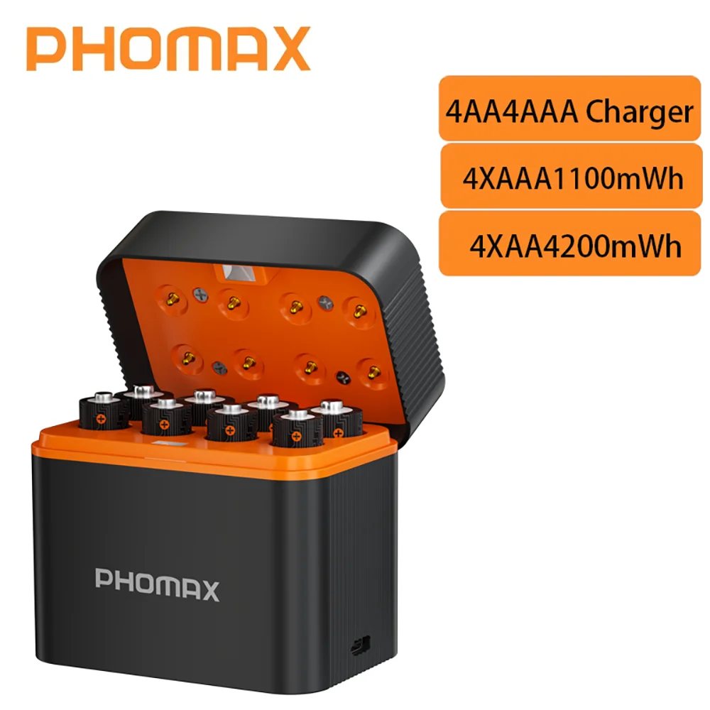 Зарядное устройство для литиевых батарей PHOMAX, 4200 мВтч, 1100 мВтч, аккумуляторная батарея типа AAAAA для управления автомобилем, игрушечная лампа, радиодинамик, пульт дистанционного управления для телевизора (art.: 3920d41fa7bf7) - 3920d41fa7bf7