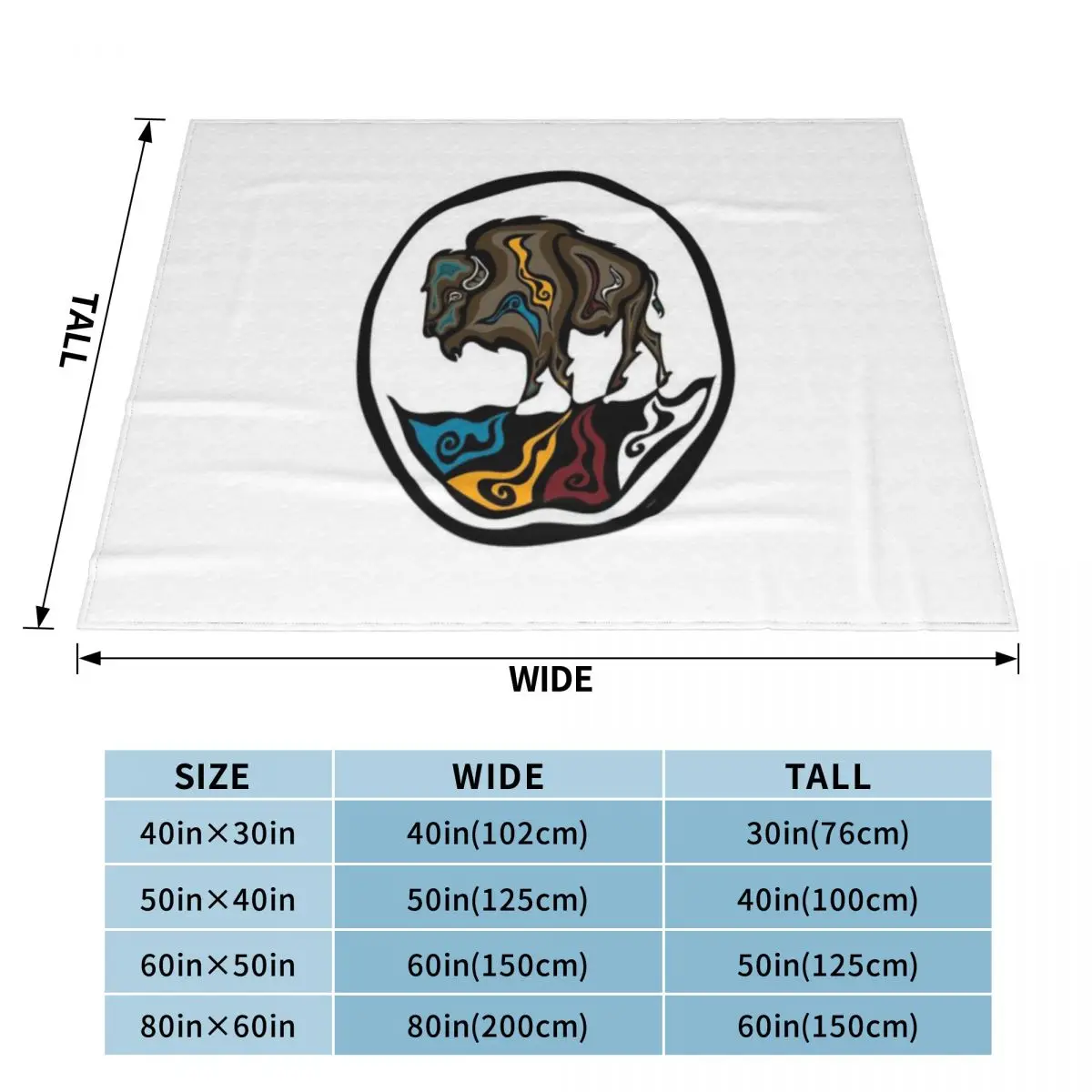 Buffalo Respect Directions WAWEZHI CANADA Коренное ультрамягкое одеяло из микрофлиса