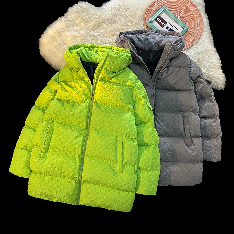 2023 зимняя модная однотонная хлопковая одежда с капюшоном Свободное пальто парки в стиле ретро обычные высококачественные хлопковые мужские куртки V147